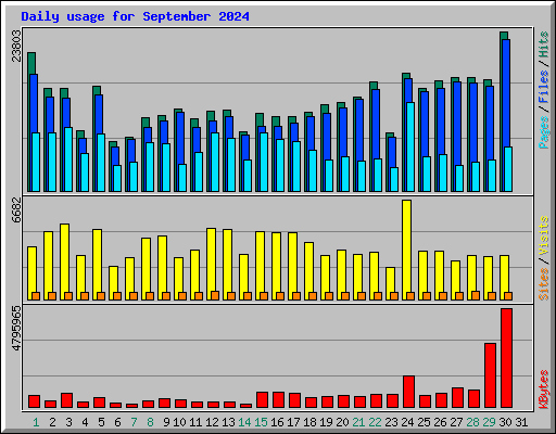 Daily usage for September 2024