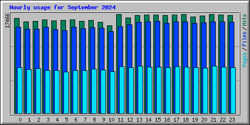 Hourly usage for September 2024