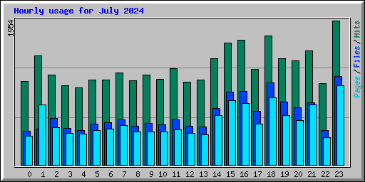 Hourly usage for July 2024