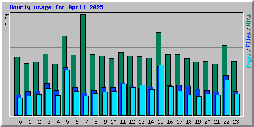 Hourly usage for April 2025